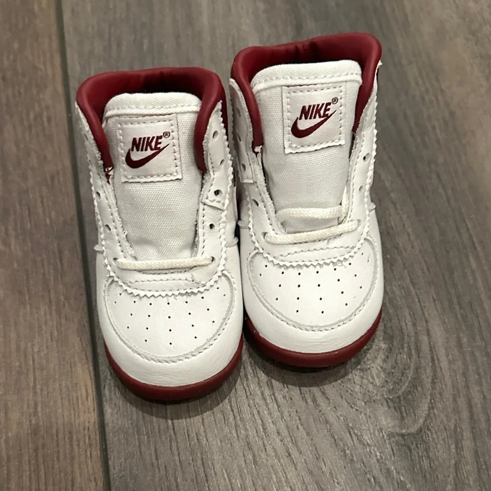 Nike Baby Jordan ‘85 White and Red Sneakers